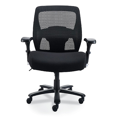Alera Faseny Series Big and Tall Manager Chair, Supports Up to 400 lbs, 17.48" to 21.73" Seat Height, Black Seat/Back/Base (ALEFN44B14)