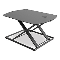 Bostitch Manual Height Adjustable Standing Desk Converter, 22.05" x 31.34" x 1.26" to 15.75", Black (STND3122BK)