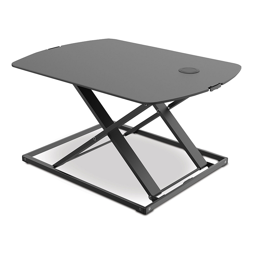 Bostitch Manual Height Adjustable Standing Desk Converter, 22.05" x 31.34" x 1.26" to 15.75", Black (STND3122BK)