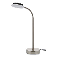 Black &amp; Decker PureOptics LED Adjustable Gooseneck Desk Lamp with Two USB Ports, 14.12" High, Silver Base (VLED625D)