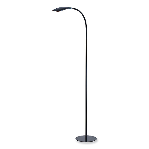 Bostitch Gooseneck Floor Lamp, 72" Tall, Black Base (VLED1502BKF)