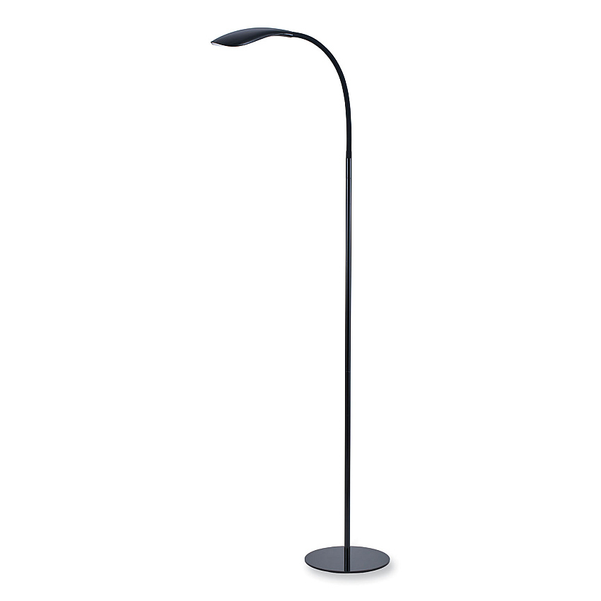 Bostitch Gooseneck Floor Lamp, 72" Tall, Black Base (VLED1502BKF)