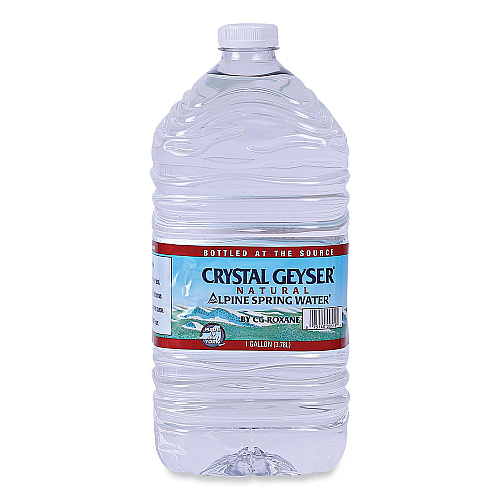 Crystal Geyser Alpine Spring Water, 1 Gal Bottle, 6/Carton (12514CT)