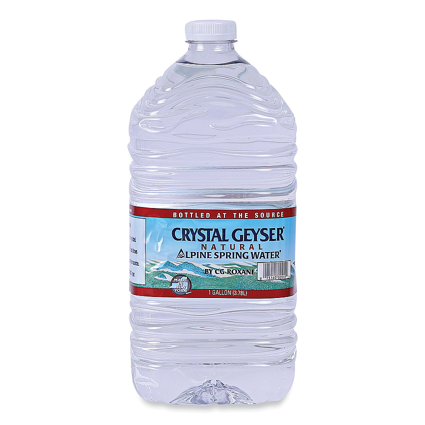 Crystal Geyser Alpine Spring Water, 1 Gal Bottle, 6/Carton (12514CT)