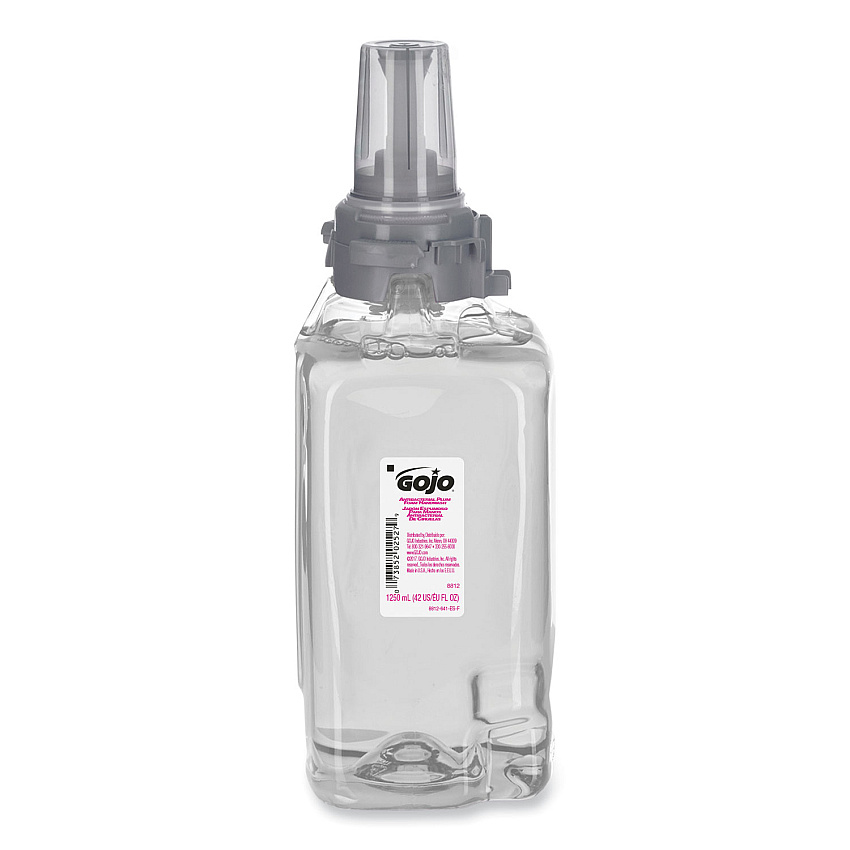 GOJO Antibacterial Foam Hand Wash Refill, For ADX-12 Dispenser, Plum Scent, 1,250 mL (881203EA)