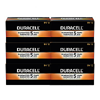 Duracell CopperTop Alkaline 9V Batteries, 72/Carton (MN1604CT)