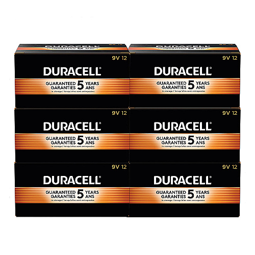 Duracell CopperTop Alkaline 9V Batteries, 72/Carton (MN1604CT)