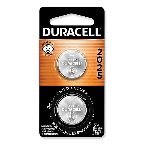 Duracell Lithium Coin Batteries, 2025, 2/Pack (DL2025B2PK)