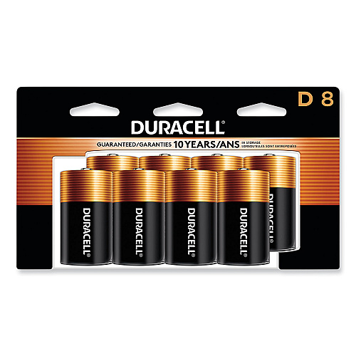 Duracell CopperTop Alkaline D Batteries, 8/Pack (MN13R8DWPK)