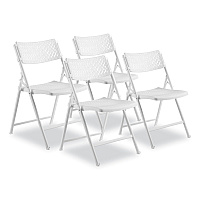 NPS AirFlex Series Premium Poly Folding Chair, Supports Up to 1,000 lb, 17.25