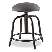 NPS 6800 Series Height Adjustable Fabric Seat Stool, Supports Up to 300 lb, 18" to 25" Seat Height, Charcoal Seat/Black Base (6820S10)