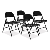 NPS 50 Series All-Steel Folding Chair, Supports Up to 500 lb, 16.75