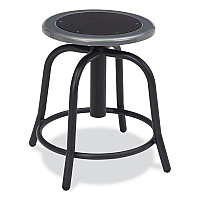 NPS 6800 Series Height Adjustable Metal Seat Swivel Stool, Supports Up to 300 lb, 18" to 24" Seat Height, Black Seat/Base (681010)