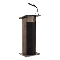 Oklahoma Sound Power Plus Lectern, 22 x 17 x 46, Ribbonwood (111PLSRW)