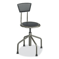 Safco Diesel Low Base Stool with Back, Supports Up to 250 lb, 16