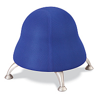 Safco Runtz Ball Chair, Backless, Supports Up to 250 lb, Blue Fabric Seat, Silver Base (4755BU)