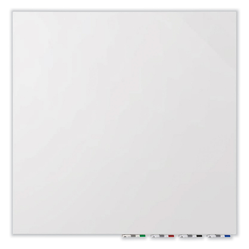 Ghent Aria Low Profile Magnetic Glass Whiteboard, 60 x 36, White Surface (ARIASM35WH)