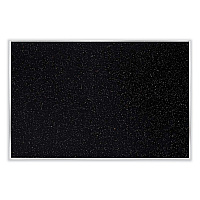 Ghent Satin Aluminum-Frame Recycled Rubber Bulletin Boards, 96.5 x 48.5, Confetti Surface (ATR48CF)