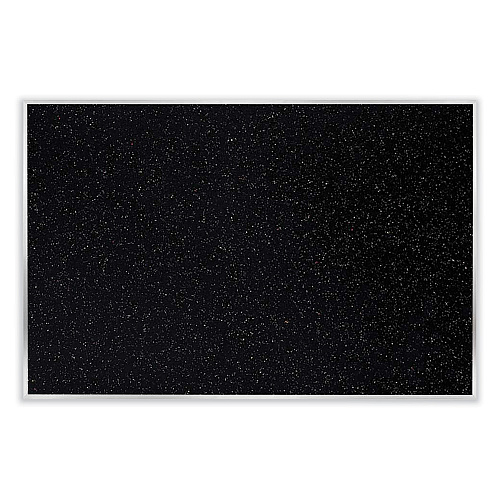 Ghent Satin Aluminum-Frame Recycled Rubber Bulletin Boards, 96.5 x 48.5, Confetti Surface (ATR48CF)