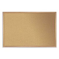 Ghent Aluminum-Frame Natural Corkboard, 36 x 24, Tan Surface, Satin Aluminum Frame (13231)