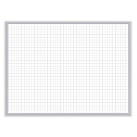 Ghent Non-Magnetic Whiteboard with Aluminum Frame, 120.63 x 48.63, White Surface, Satin Aluminum Frame (M24104)