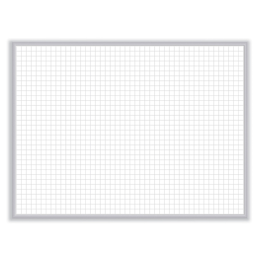 Ghent Non-Magnetic Whiteboard with Aluminum Frame, 120.63 x 48.63, White Surface, Satin Aluminum Frame (M24104)