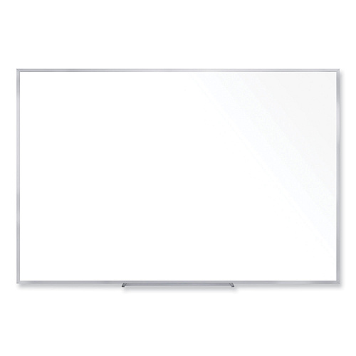 Ghent Non-Magnetic Whiteboard with Aluminum Frame, 72.63 x 48.47, White Surface, Satin Aluminum Frame (M2464)
