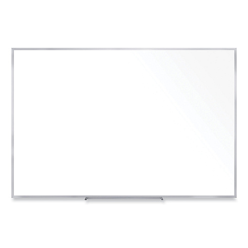 Ghent Non-Magnetic Whiteboard with Aluminum Frame, 60.63 x 36.44, White Surface, Satin Aluminum Frame (M2354)