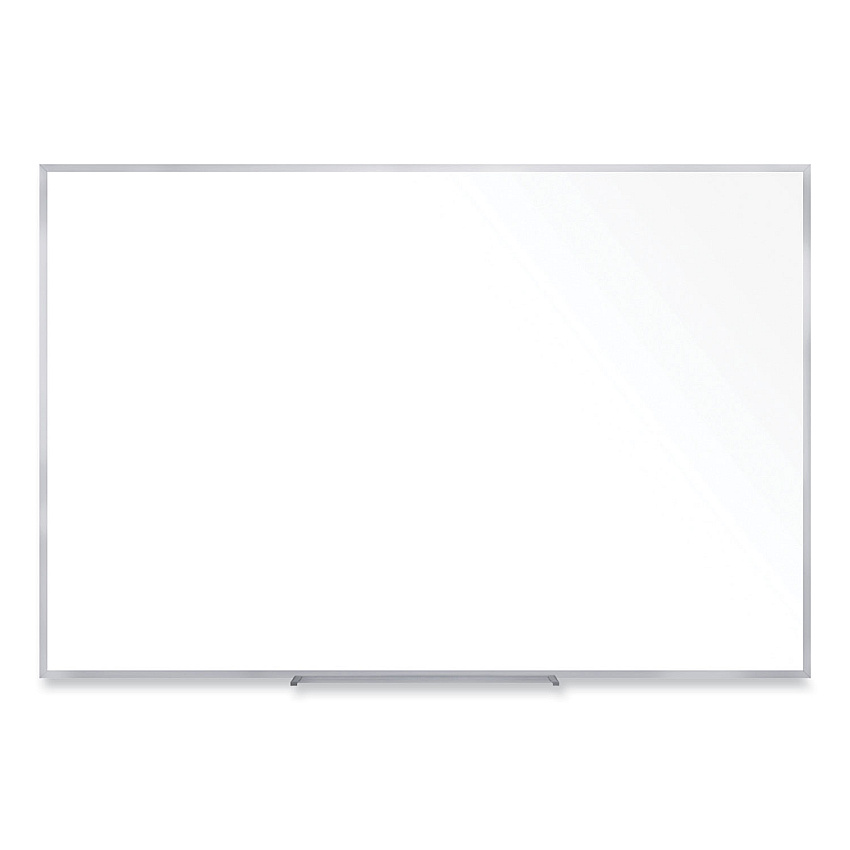 Ghent Non-Magnetic Whiteboard with Aluminum Frame, 60.63 x 36.44, White Surface, Satin Aluminum Frame (M2354)