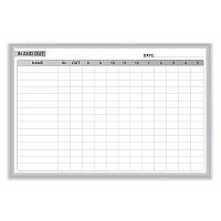Ghent In/Out Magnetic Whiteboard, 96.5 x 48.5, White/Gray Surface, Satin Aluminum Frame (GRPM301E48)