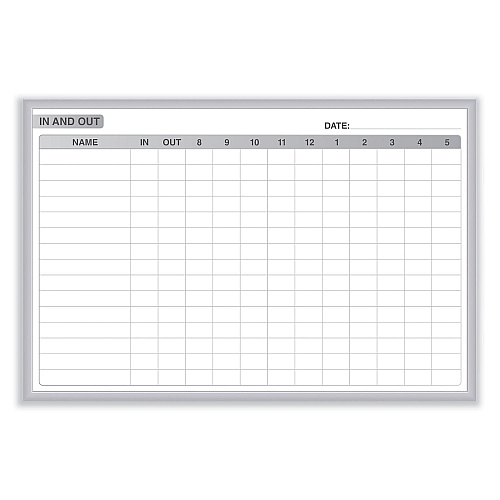 Ghent In/Out Magnetic Whiteboard, 96.5 x 48.5, White/Gray Surface, Satin Aluminum Frame (GRPM301E48)