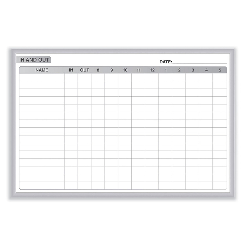 Ghent In/Out Magnetic Whiteboard, 96.5 x 48.5, White/Gray Surface, Satin Aluminum Frame (GRPM301E48)