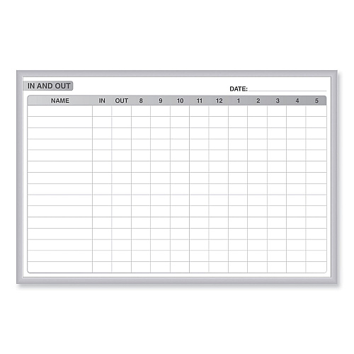 Ghent In/Out Magnetic Whiteboard, 48.5 x 36.5, White/Gray Surface, Satin Aluminum Frame (GRPM301E34)
