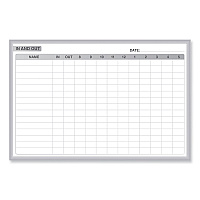 Ghent In/Out Magnetic Whiteboard, 72.5 x 48.5, White/Gray Surface, Satin Aluminum Frame (GRPM301E46)