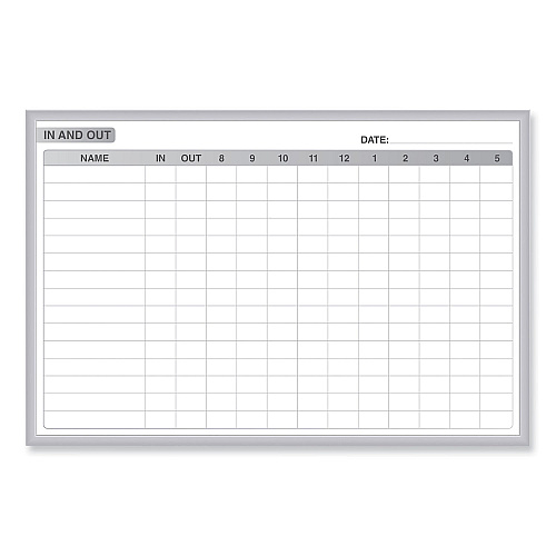 Ghent In/Out Magnetic Whiteboard, 72.5 x 48.5, White/Gray Surface, Satin Aluminum Frame (GRPM301E46)