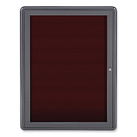 Ghent Enclosed Letterboard, 24.13 x 33.75, Gray Powder-Coated Aluminum Frame (OVG1BBG)