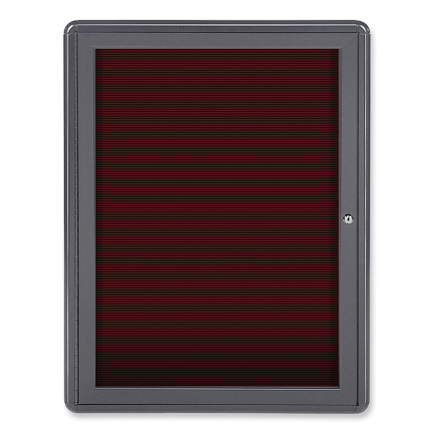 Ghent Enclosed Letterboard, 24.13 x 33.75, Gray Powder-Coated Aluminum Frame (OVG1BBG)