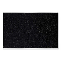 Ghent Satin Aluminum-Frame Recycled Rubber Bulletin Boards, 72.5 x 48.5, Confetti Surface (ATR46CF)