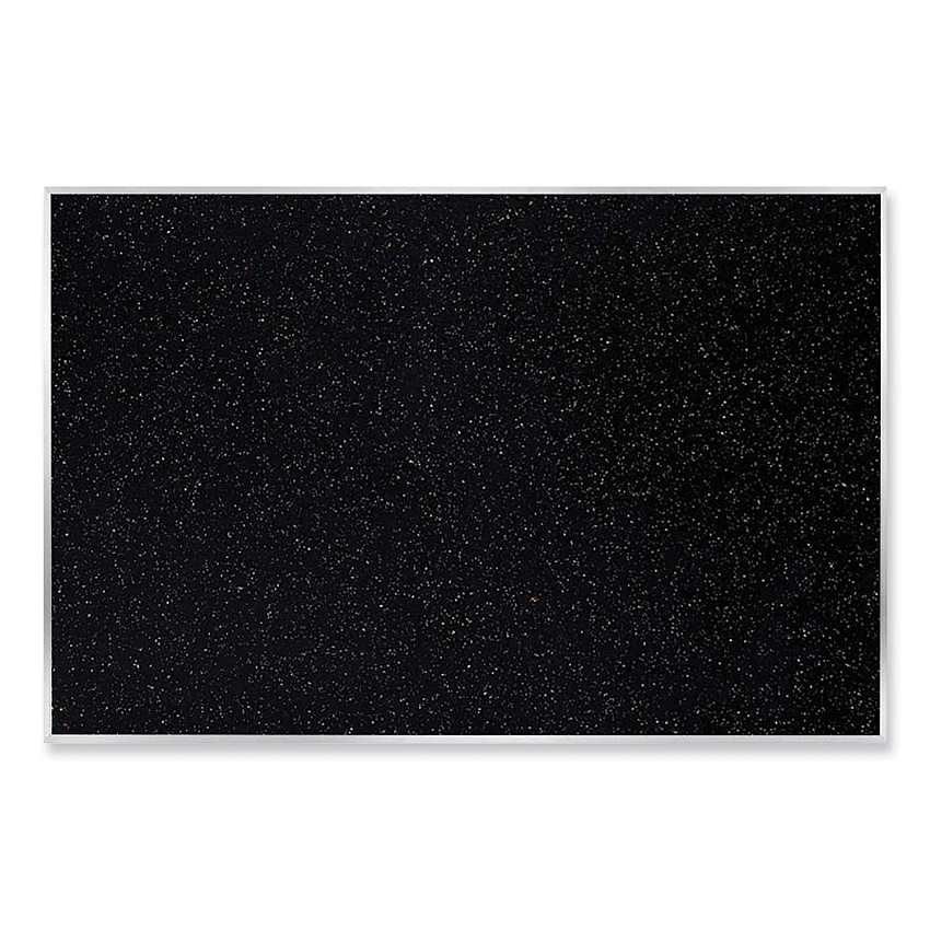 Ghent Satin Aluminum-Frame Recycled Rubber Bulletin Boards, 72.5 x 48.5, Confetti Surface (ATR46CF)