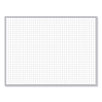 Ghent Non-Magnetic Whiteboard with Aluminum Frame, 48 x 35.81, White Surface, Satin Aluminum Frame (M2341)