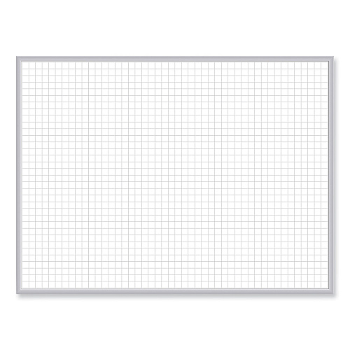 Ghent Non-Magnetic Whiteboard with Aluminum Frame, 48 x 35.81, White Surface, Satin Aluminum Frame (M2341)