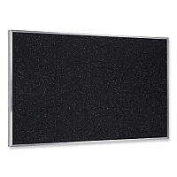 Ghent Aluminum-Frame Recycled Rubber Bulletin Boards, 36 x 24, Confetti Surface, Satin Aluminum Frame (ATR23CF)