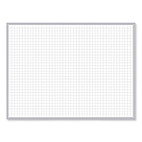 Ghent Magnetic Porcelain Whiteboard with Satin Aluminum Frame, 36.5 x 60.5, White Surface (M1354)