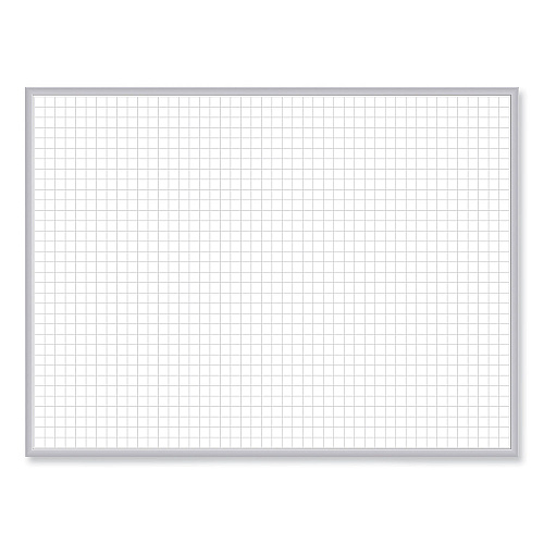 Ghent Magnetic Porcelain Whiteboard with Satin Aluminum Frame, 36.5 x 60.5, White Surface (M1354)