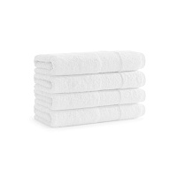 Aston & Arden Turkish Solid Hand Towel 18x32 White - Pack Of 4 (HT-TS-1832-5.4-WHT)