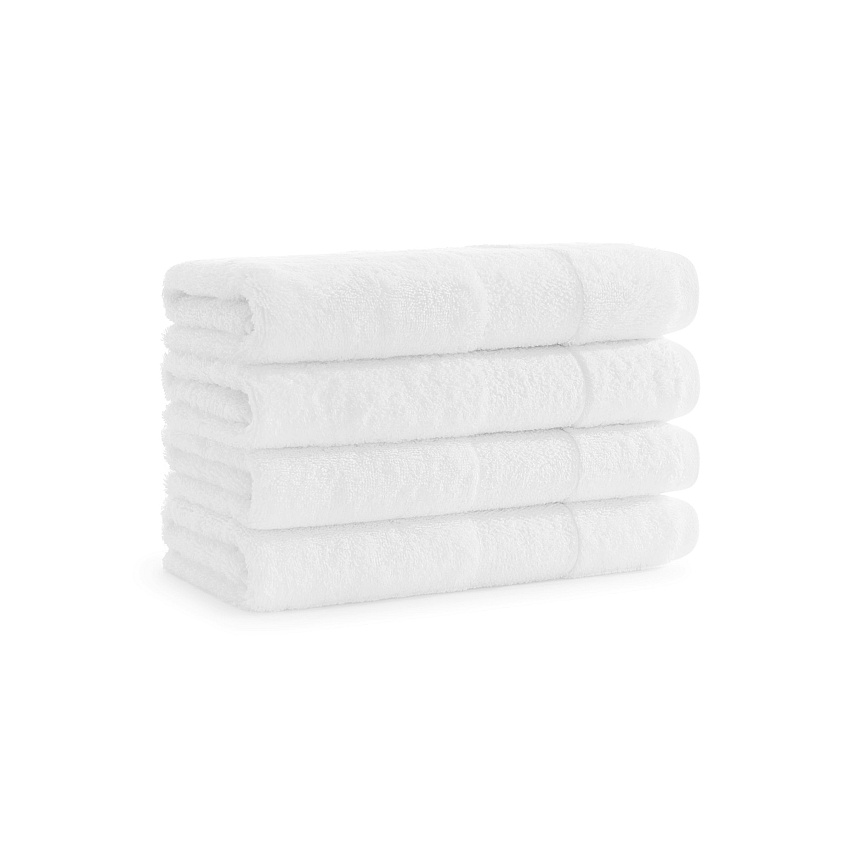 Aston & Arden Turkish Solid Hand Towel 18x32 White - Pack Of 4 (HT-TS-1832-5.4-WHT)