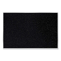 Ghent Satin Aluminum-Frame Recycled Rubber Bulletin Boards, 60.5 x 36.5, Confetti Surface (ATR35CF)