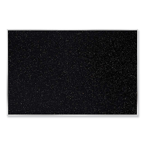 Ghent Satin Aluminum-Frame Recycled Rubber Bulletin Boards, 60.5 x 36.5, Confetti Surface (ATR35CF)