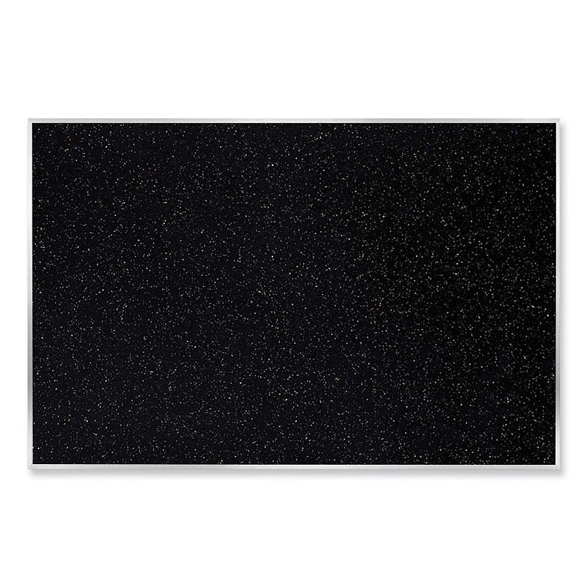 Ghent Satin Aluminum-Frame Recycled Rubber Bulletin Boards, 60.5 x 36.5, Confetti Surface (ATR35CF)