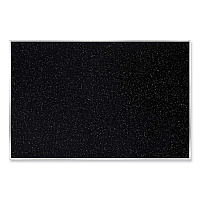 Ghent Satin Aluminum-Frame Recycled Rubber Bulletin Boards, 144.5 x 48.5, Confetti Surface (ATR412CF)